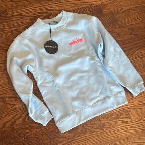 White Fox Boutique Blue Crewneck Sweater